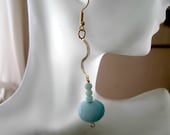 Sky Blue Stone Goldfilled Earrings