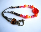 Neon Orange Statement Necklace