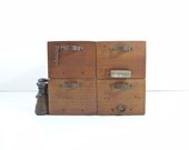 Vintage Wood Shop Drawer / Industrial Wooden Bin