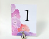 Wedding Table Numbers, Floral by Kiwi Tini Creations