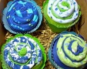 Burp Cloth Cupcake Gift Set, Baby Boy Hawaiian