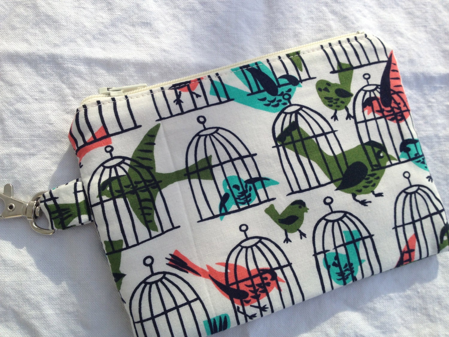 Birdcage Small Zippered Pouch