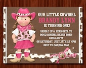 Cowgirl Themed Birthday Invitation printable digital file Il_170x135