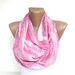 cutee pink infinity scarf, women loop scarf. pink and white chiffon scarves. Tube scarf,eternity scarf, trendy scarf