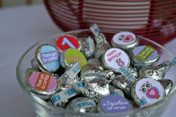 Owl Birthday Party- Hershey Kiss Labels- you print Il_570xn