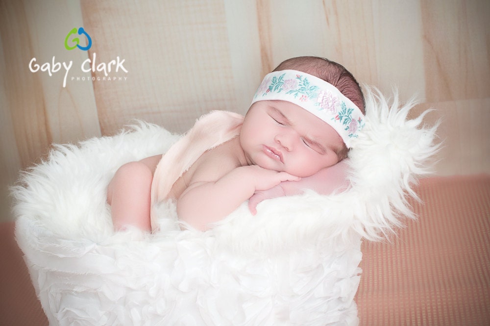 Newborn Rose Print Tie Back