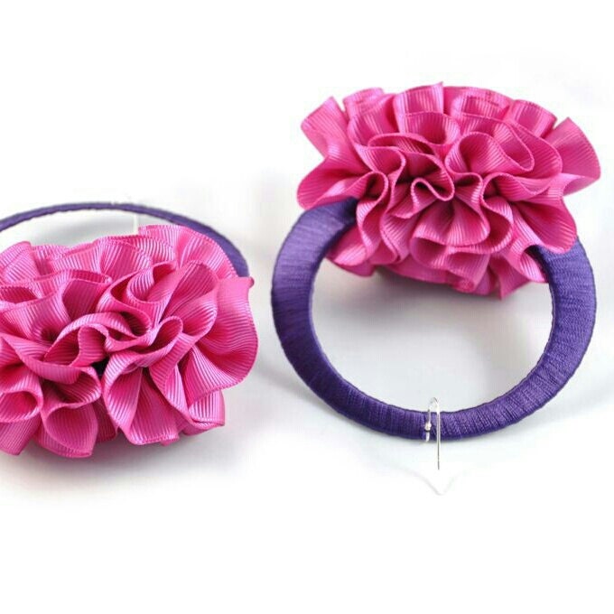 Purple Haze ruffle earrings by Velvet and Rose