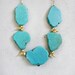 Turquoise Necklace with Gold Spikes