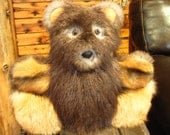 Beaver Fur & Red Fox Fur Teddy Bear