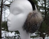 Grey Fox Fur Earmuffs