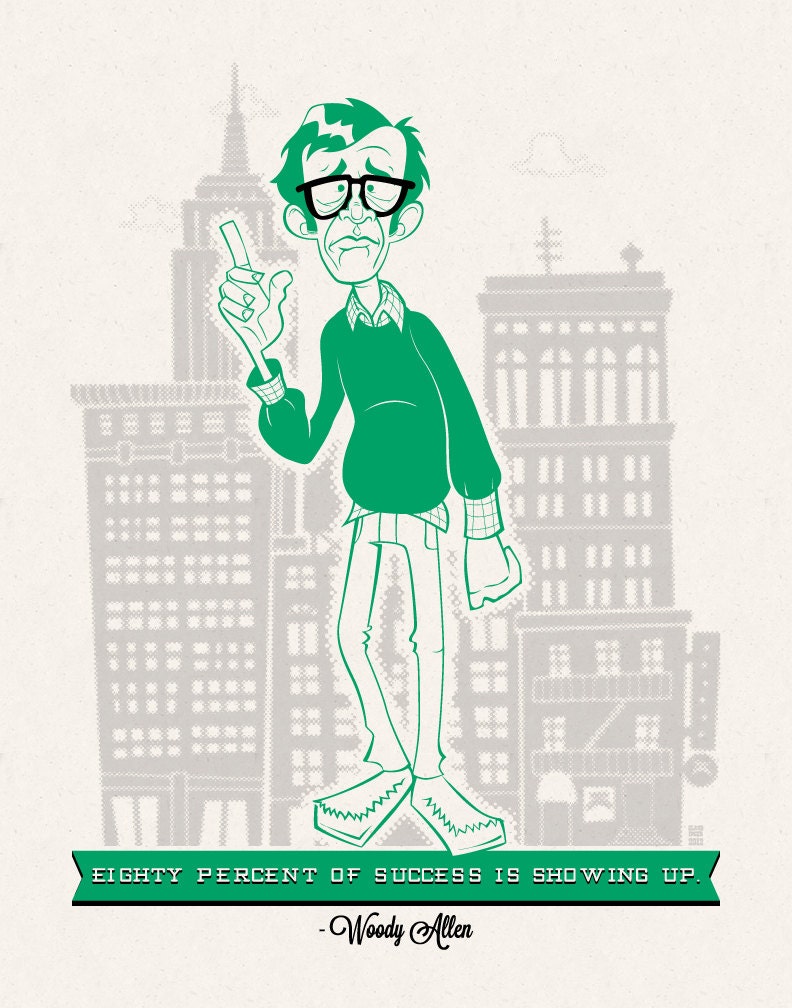 Woody Allen Screenprint 11"x14"