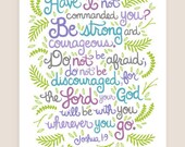 8x10-in Joshua Scripture Illustration Print.