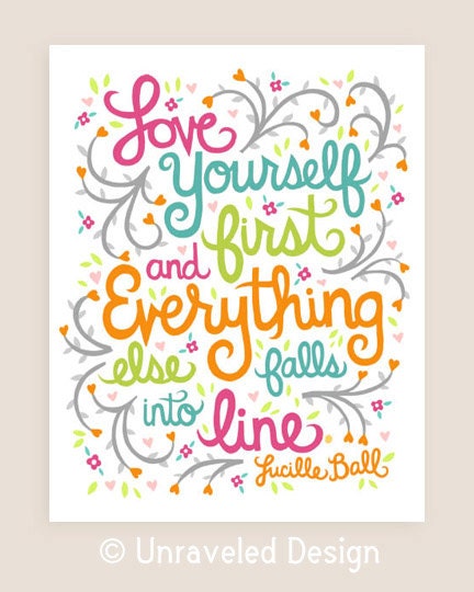 11x14-in Lucille Ball Quote Illustration Print.