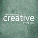 Creative Art Poster  - Do Something Creative Every Day - Wine Chocolate Creative Funny Inspirational Print - Teal Blue Damask