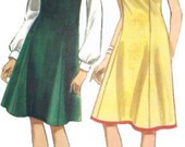 Vintage 1960's Women's Sewing Pattern Butterick 4085 Mod A-Line Sleeveless Dress or Jumper Size 12 Bust 32"