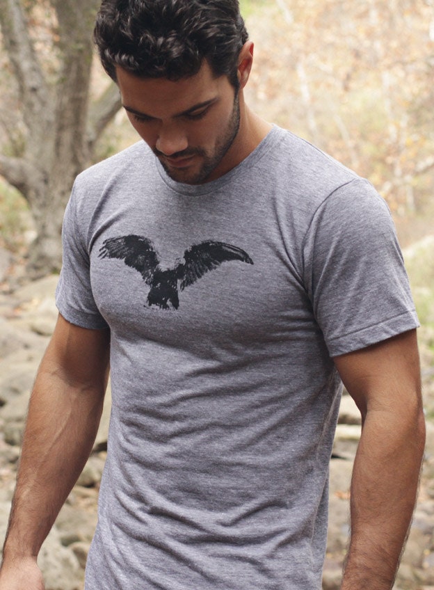 Eagle Heather Gray Athletic - Casual Tshirt for Men / Unisex