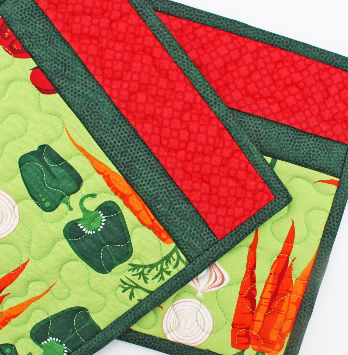 Farmers' Market Fresh - Handmade Quilted Potholders