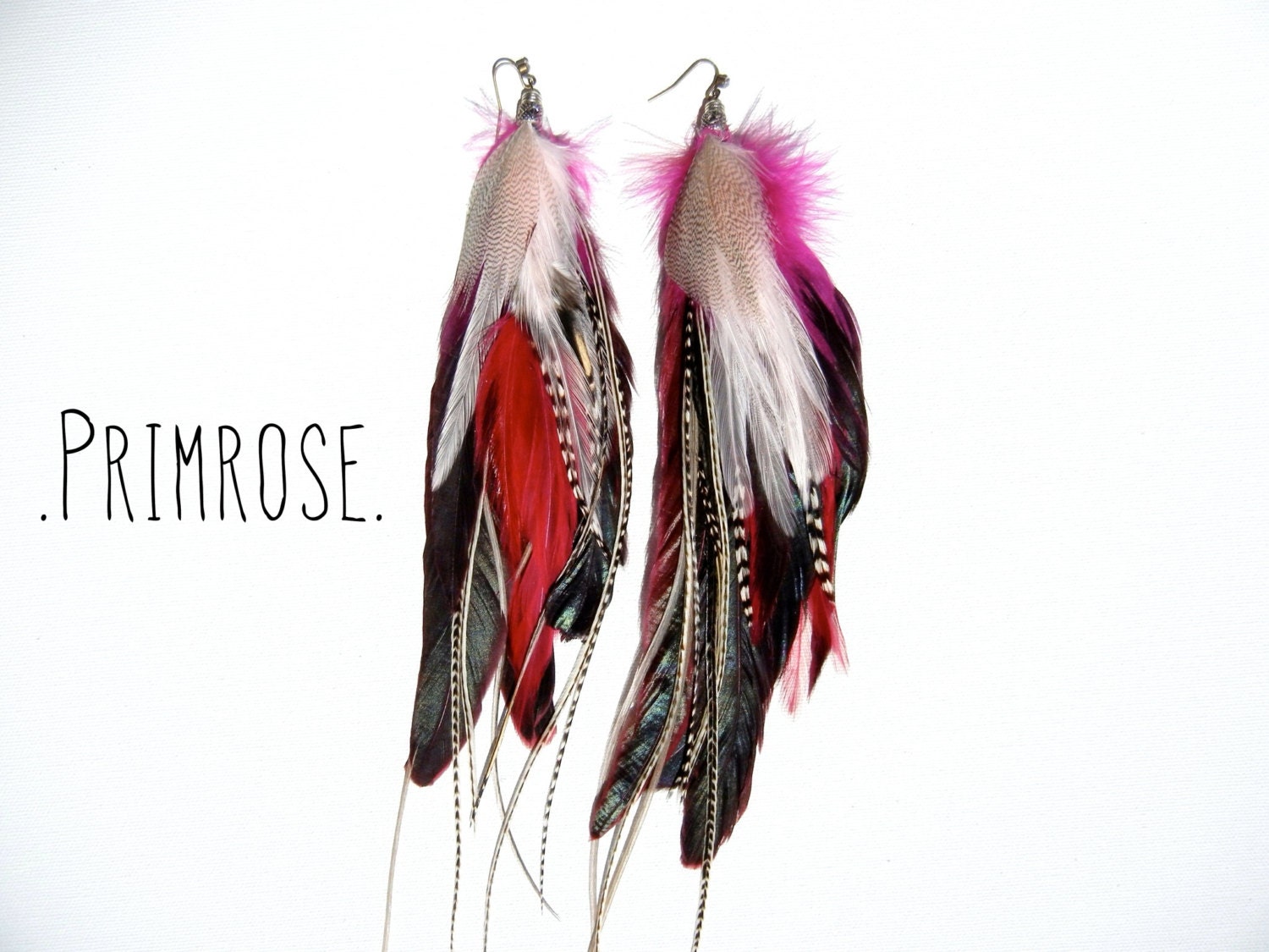 PRIMROSE Extra Long Feather Earrings