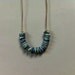 Handmade Necklace Bohemain Jewelry - Blue Ivory Long Necklace Simple Boho - Organic Earthy