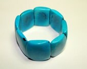 Light Blue Tagua Bracelet - Eco-Friendly Jewelry