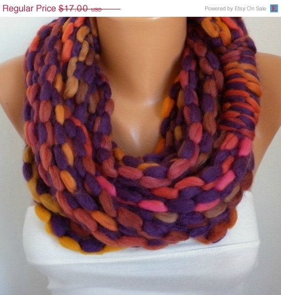 BIG SALE Rainbow Infinity Scarf  Fashion Accessories-Infinity Scarf-Loop Scarf-Circle Scarf - fatwoman