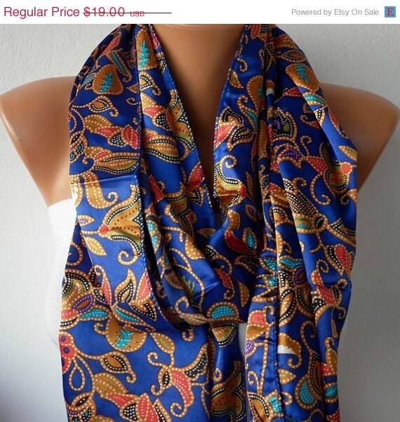 BIG SALE Women Scarf - Cowl with Lace - Multicolor