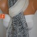 Light Yellow Floral Big Bow Scarf - Shawl Scarf - Cowl Scarf - Spring Summer Scarf - fatwoman