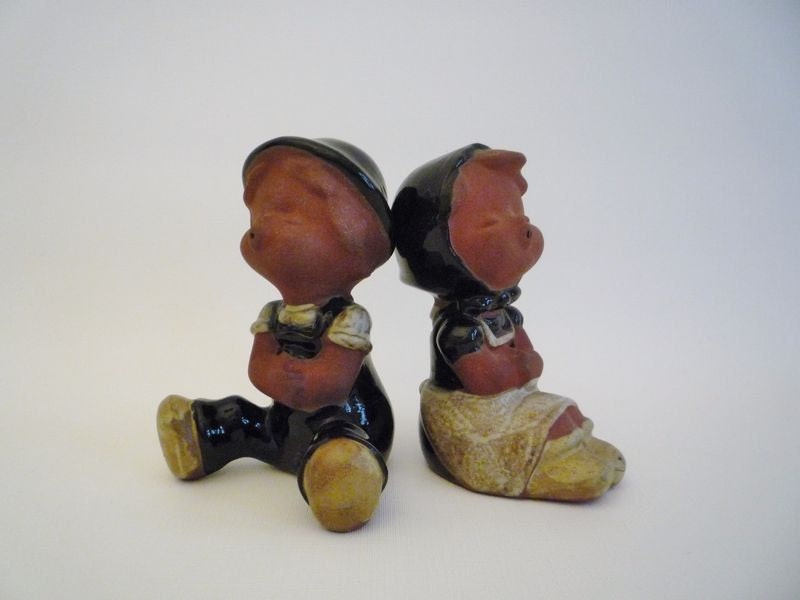 Pair of Vintage Children Ceramic Figures Made in Japan