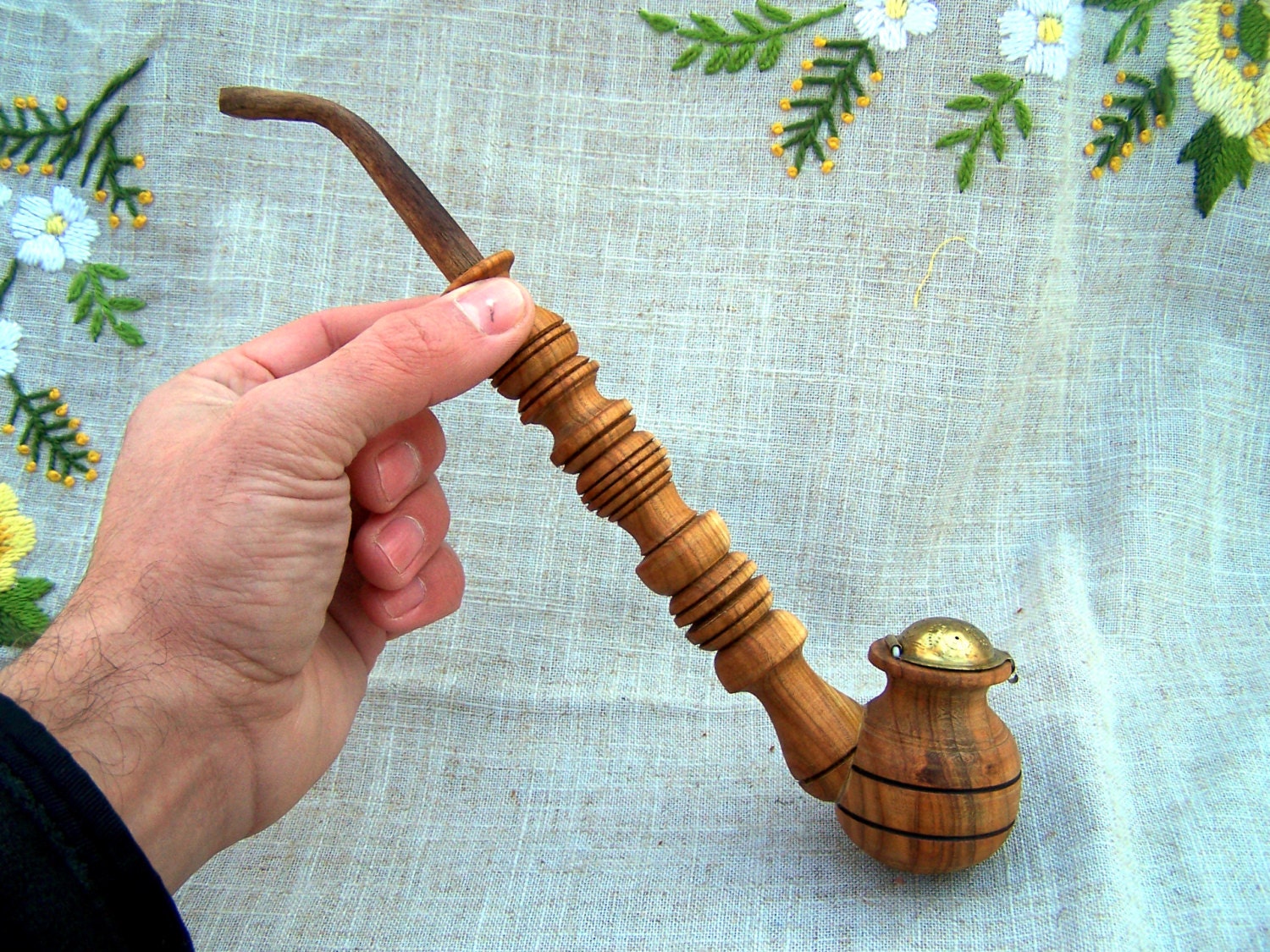 Tobacco pipe Wooden pipe Smoking pipe carved Tobacco pipes Smoking pipes Vintage style Wood gift Wooden pipes Wood pipes Wood carving P35
