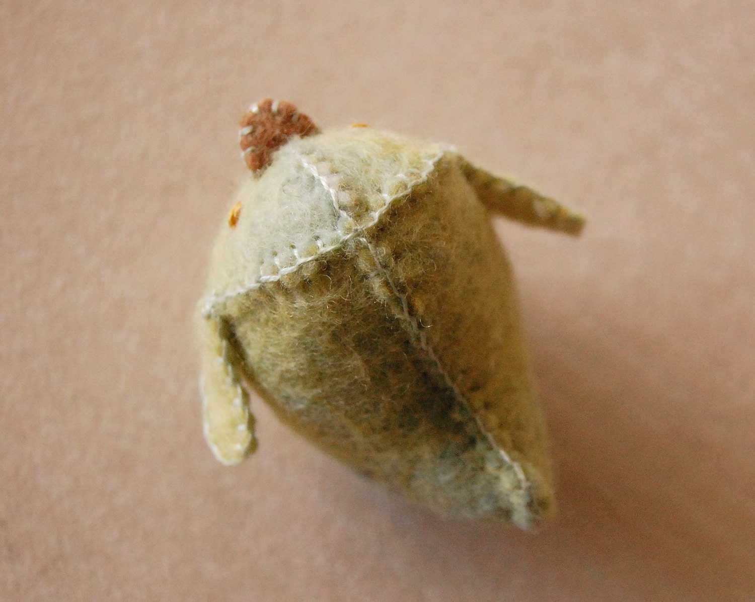 pastel Green Felted Baby Chicken Toy  -- EASTER Handmade Felt Pure Wool Unique Baby Chicken -- For all Ages Cute Felt Toy