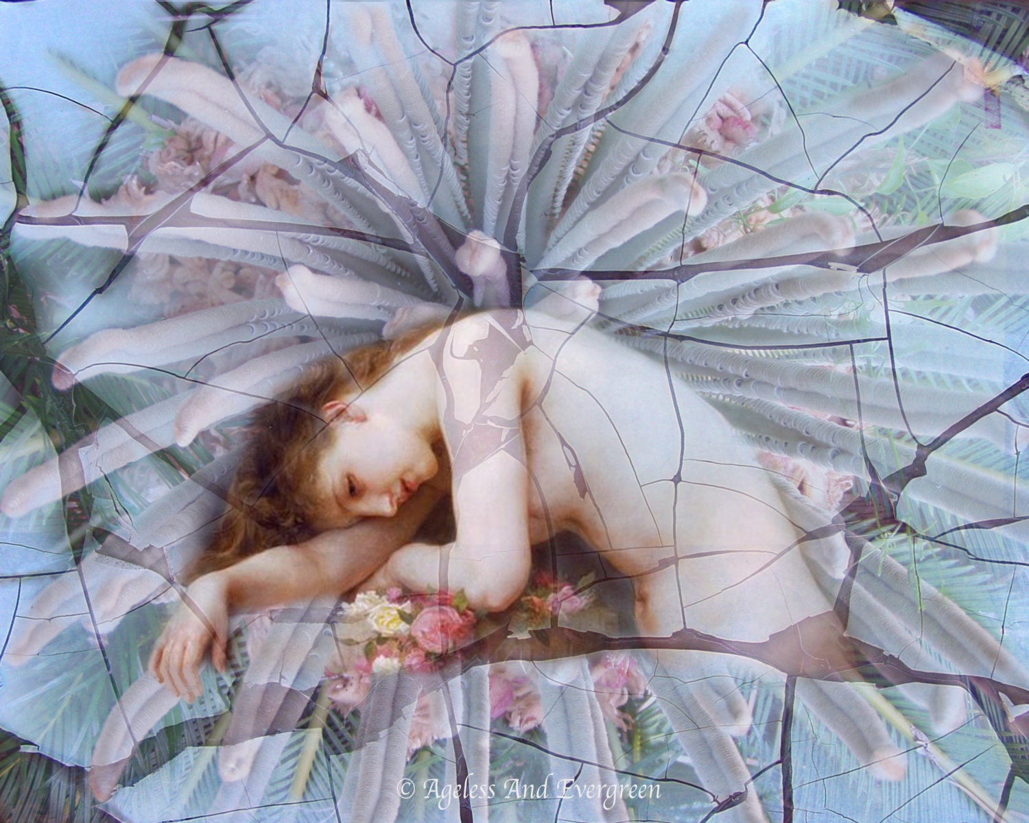 Eden...Archival Print, Digital Fusion, Home Decor, Imagination, Woman, Eden