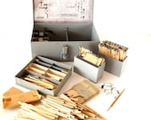 Vintage Industrial Rubber Stamp Set in Metal Storage Case (Hundreds of Alphabet and Number Stamps) - Stamping Projects, Altered Art