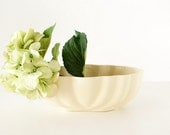 Vintage Cookson Bone White Ceramic Planter - Spring Home Decor, Garden Planter, Vase, or Storage Bowl