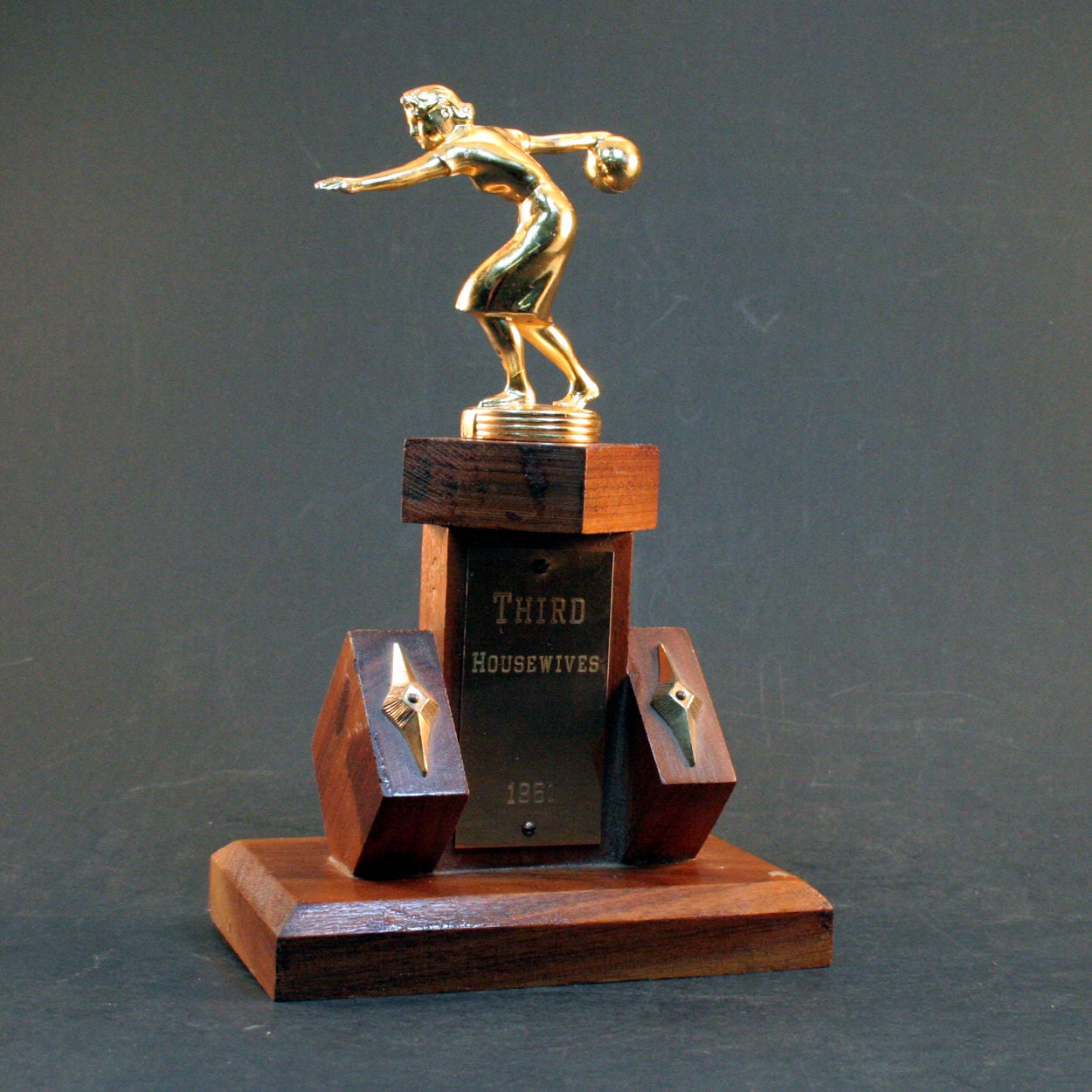 Vintage Bowling Trophy - Housewives 1961