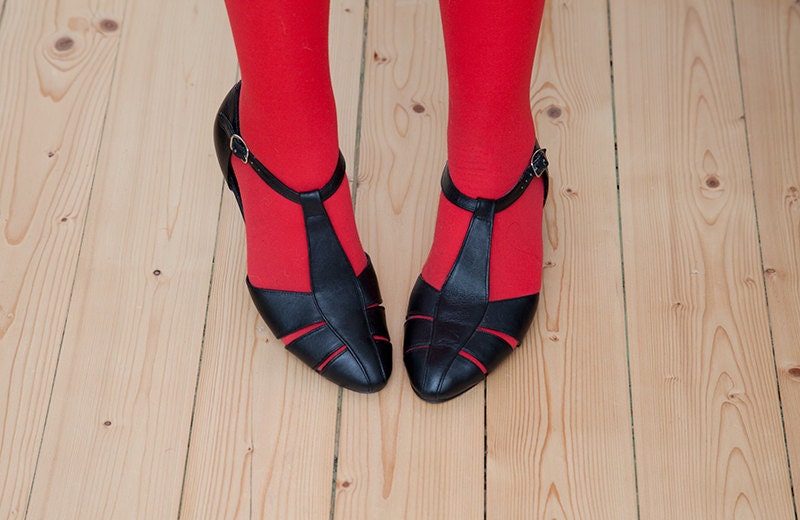 Beautiful black Mary Janes with ankle strap