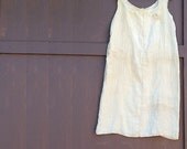 shabby summer vintage homespun linen boho bride bridesmaid ecru Simple Wedding dress prairie Wedding lace collar dress