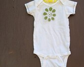 summer green fields farmer ranch baby Flower Hand Embroidered Onesie Gift