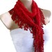 Necklace scarves, Traditional Turkish-style, Fashion scarf, Lace scarf, Red scarf, 2013 Trends