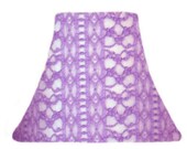 Lavender Lace Slip Cover for your exsisting lampshade - stretches to fit perfectly