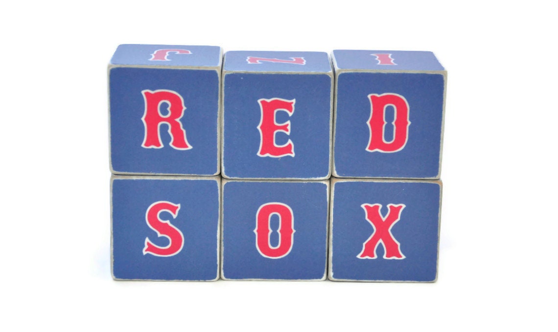 Boston Red Sox Alphabet and Number Wooden Blocks