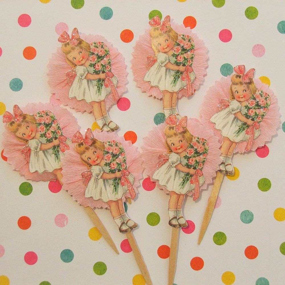 Pink Princess/Sweet/ Vintage Cutout/ Darling Cupcake Toppers Il_170x135