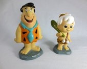 Fred Flintstone and Bam Bam Rubble Plastic Collectible Statues