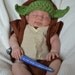 Chunky Yoda  Hat "Star Wars Inspired" / Beanie - GREAT for Star Wars fans (0-3 / 3-6 / 6-12 month sizes)