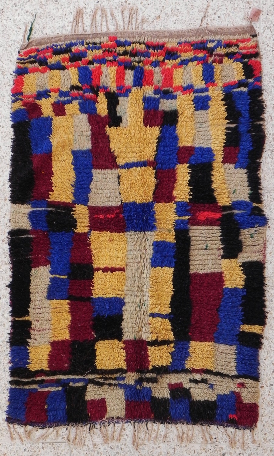 natural virgin wool carpet AZILAL berber rug from Morocco