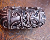 Moroccan metal focal bead pendant