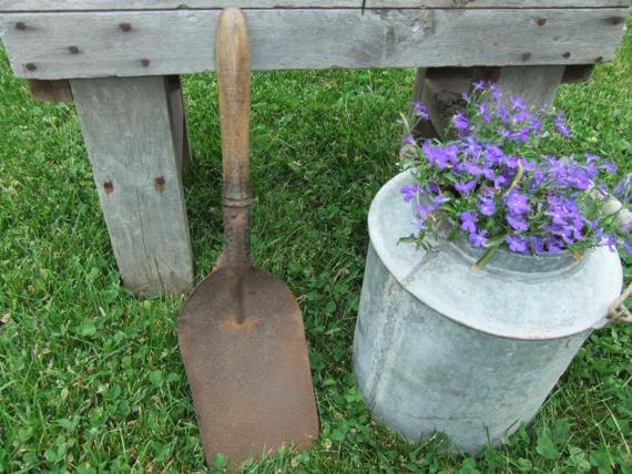 Primitive Antique Coal  Shovel Fireplace Stove