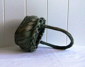 Small Vintage Green Basket