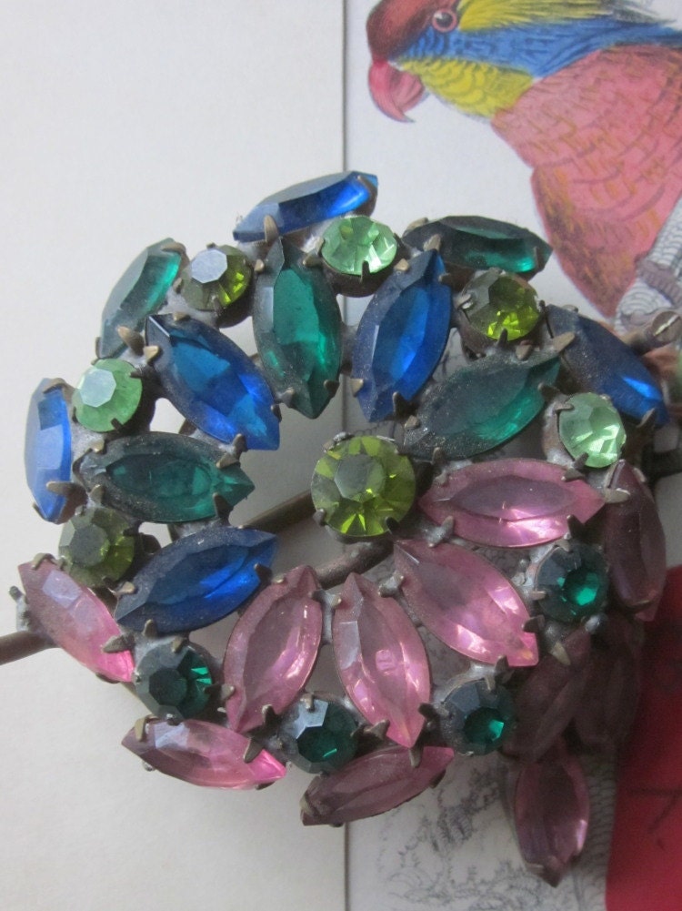 Vintage Destash Rhinestone Upclycle Bits And Pieces