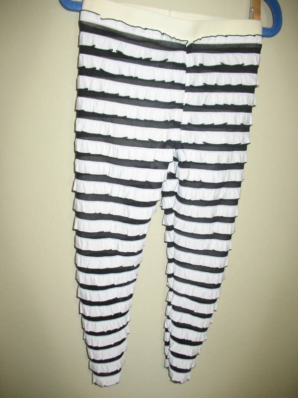Girl's Ruffle Leggings Size 1 to 6 Black and White Ruffle Leggings Other Colors Available