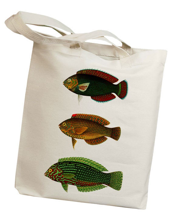 Fish Group 04 Eco Friendly Canvas Tote Bag (isl057)